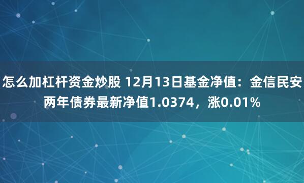 怎么加杠杆资金炒股 12月13日基金净值：金信民安两年债券最新净值1.0374，涨0.01%