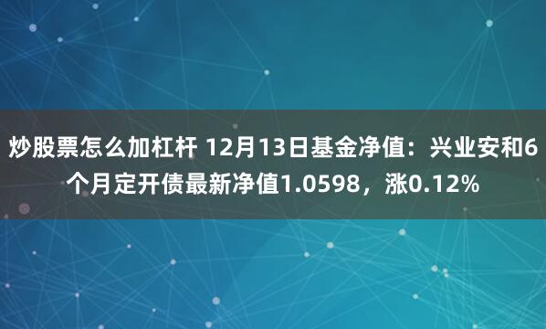 炒股票怎么加杠杆 12月13日基金净值：兴业安和6个月定开债最新净值1.0598，涨0.12%