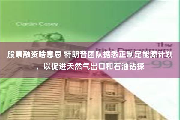 股票融资啥意思 特朗普团队据悉正制定能源计划，以促进天然气出口和石油钻探